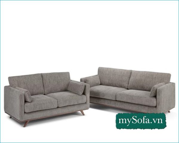Bộ ghế sofa nỉ đẹp kê phòng khách chung cư hiện đại