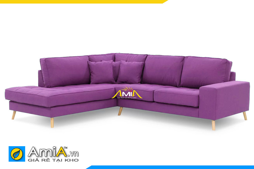 Sofa đẹp bọc chất liệu nỉ màu tím rất ấn tượng