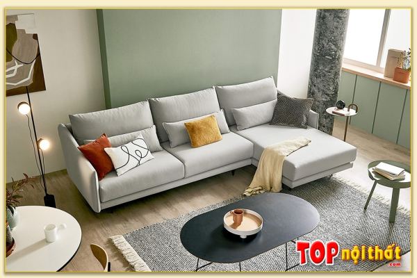 Hình ảnh Chụp góc nghiêng mẫu ghế sofa góc chữ L đẹp SofTop-0937