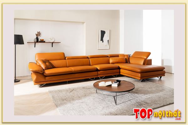 Hình ảnh Chụp góc nghiêng sofa da góc đẹp SofTop-0887