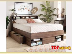 Hình ảnh Giường ngủ dáng cao 2 tầng gỗ hiện đại GNTop-0362