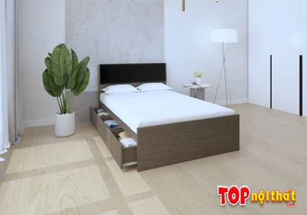 Hình ảnh Giường ngủ đẹp gỗ MDF dạng hộp cho gia đình GNTop-0070