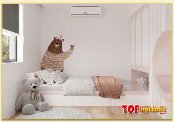 Hình ảnh Giường ngủ đẹp kiểu công chúa gỗ công nghiệp GNTop-0188