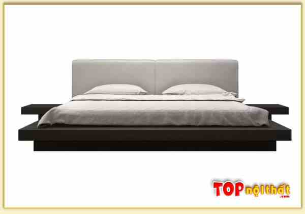 Hình ảnh Giường ngủ đẹp kiểu Nhật đầu bọc nệm GNTop-0360