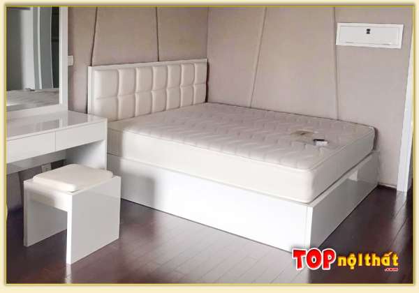 Hình ảnh Giường ngủ đẹp gỗ MDF đầu bọc nệm hiện đại GNTop-0242