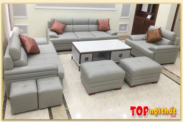 Hình ảnh Mẫu ghế sofa đẹp hiện đại chất liệu da SofTop-2620
