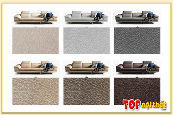 Hình ảnh Màu sắc chất liệu da làm sofa góc SofTop-0881