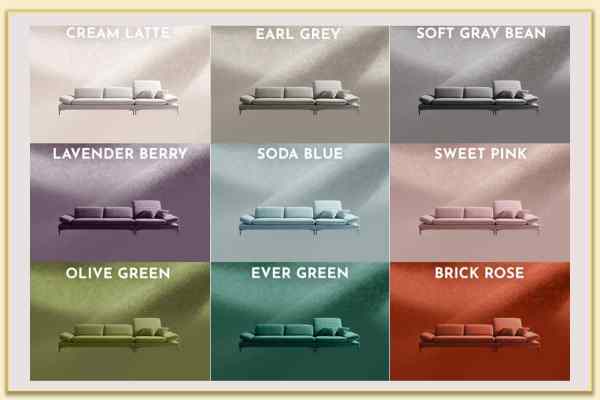 Hình ảnh Màu sắc chất liệu vải nỉ làm sofa Softop-1084