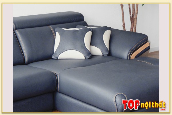 Hình ảnh Phần L mẫu ghế sofa da góc đẹp SofTop-0889