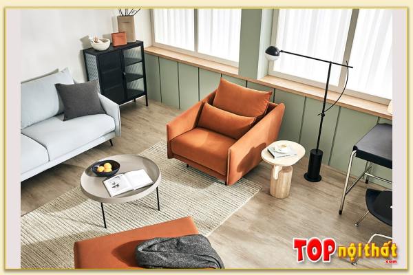 Hình ảnh Sofa đơn đẹp hiện đại màu cam SofTop-0951