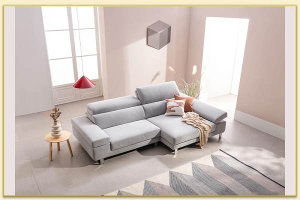Hình ảnh Bài trí sofa góc nỉ nhỏ gọn trong phòng khách Softop-1102