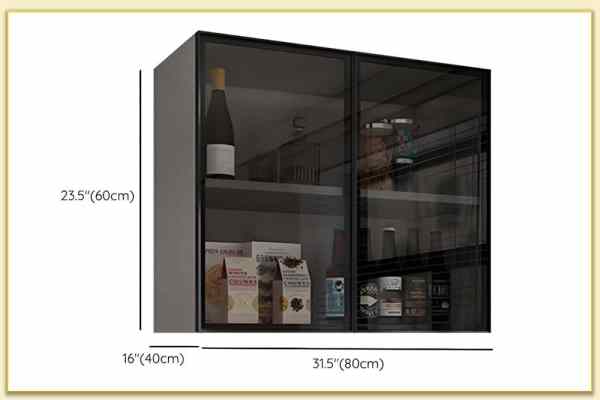 Hình ảnh Chi tiết kích thước mẫu tủ đựng rượu treo tường TRTop-0076