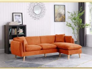 Hình ảnh Ghế sofa góc nỉ chữ L bọc vải nỉ đẹp Softop-1409