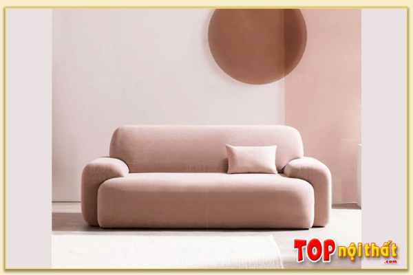 Hình ảnh Ghế sofa văng nỉ nhỏ xinh xắn màu hồng đẹp SofTop-0662