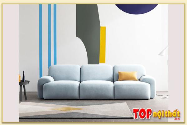 Hình ảnh Ghế sofa văng vải nỉ 3 chỗ màu xanh đẹp SofTop-0662