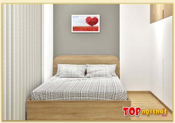 Hình ảnh Giường ngủ đơn giản nhỏ gọn gỗ công nghiệp đẹp GNTop-0124