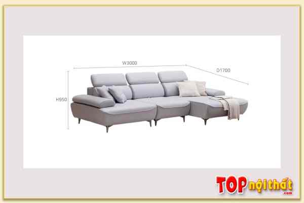 Hình ảnh Kích thước cơ bản ghế sofa góc đẹp SofTop-0885