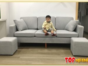 Hình ảnh Sofa nỉ kiểu văng đẹp đơn giản thiết kế 3 chỗ ngồi SofTop-20192