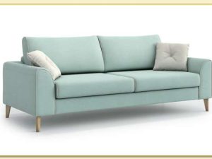 Hình ảnh Sofa văng bọc nỉ màu xanh đẹp Softop-1203