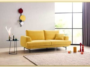 Hình ảnh Sofa văng đôi màu vàng phối trong phòng khách Softop-1067