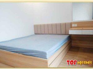 Hình ảnh Giường ngủ đơn giản đầu bọc nệm đẹp hiện đại GNTop-0122