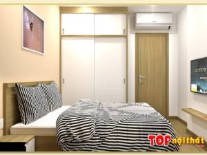 Hình ảnh Giường ngủ đơn giản gỗ MDF lõi xanh kiểu hiện đại GNTop-0123