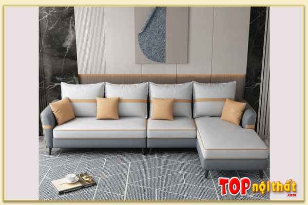 Sofa phòng khách đẹp kiểu chữ L bọc da SofTop-0707